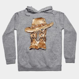 Cowboy hat with boots Hoodie